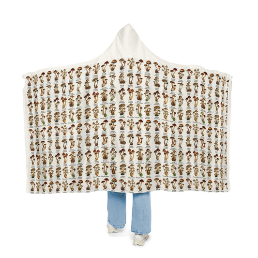 Mushroom Pattern Hooded Blanket