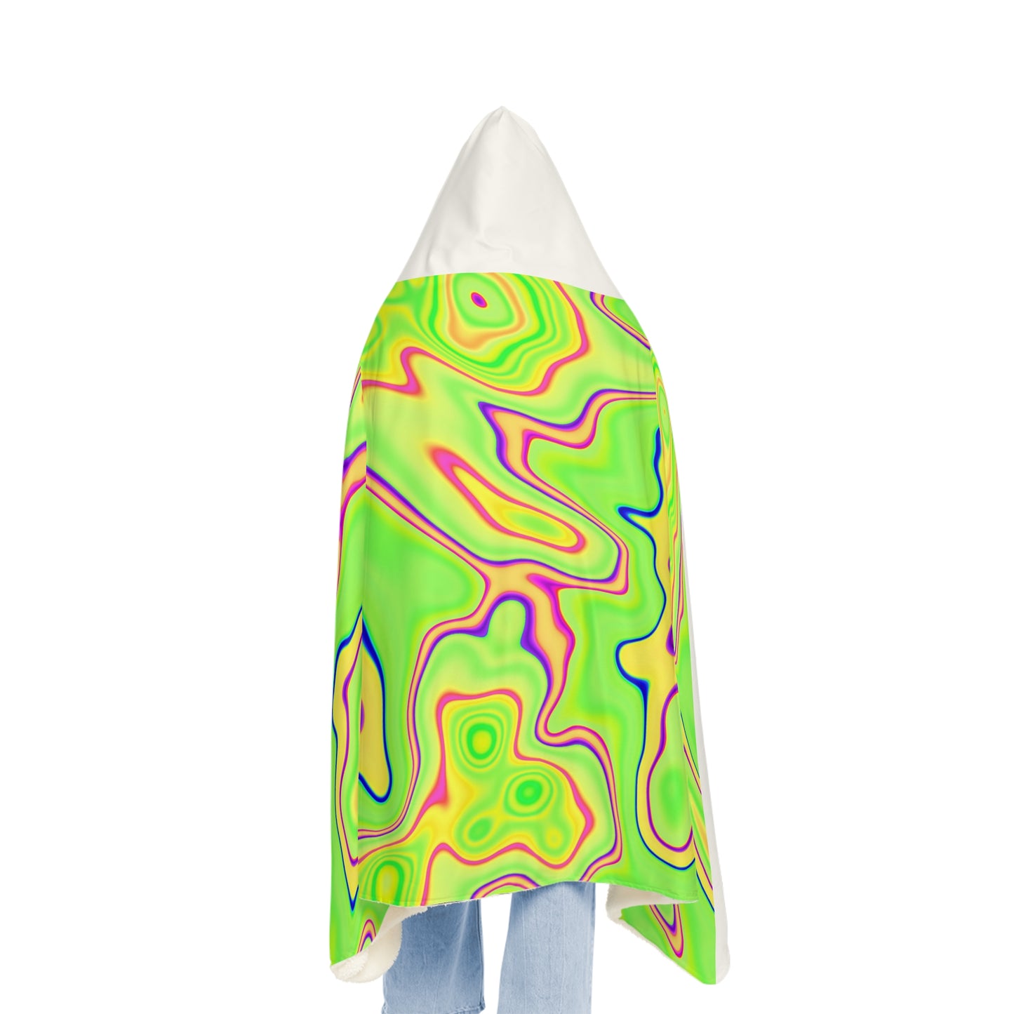Neon Swirl Hooded Blanket