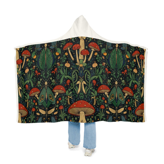 Mushroom Forest Hooded Blanket