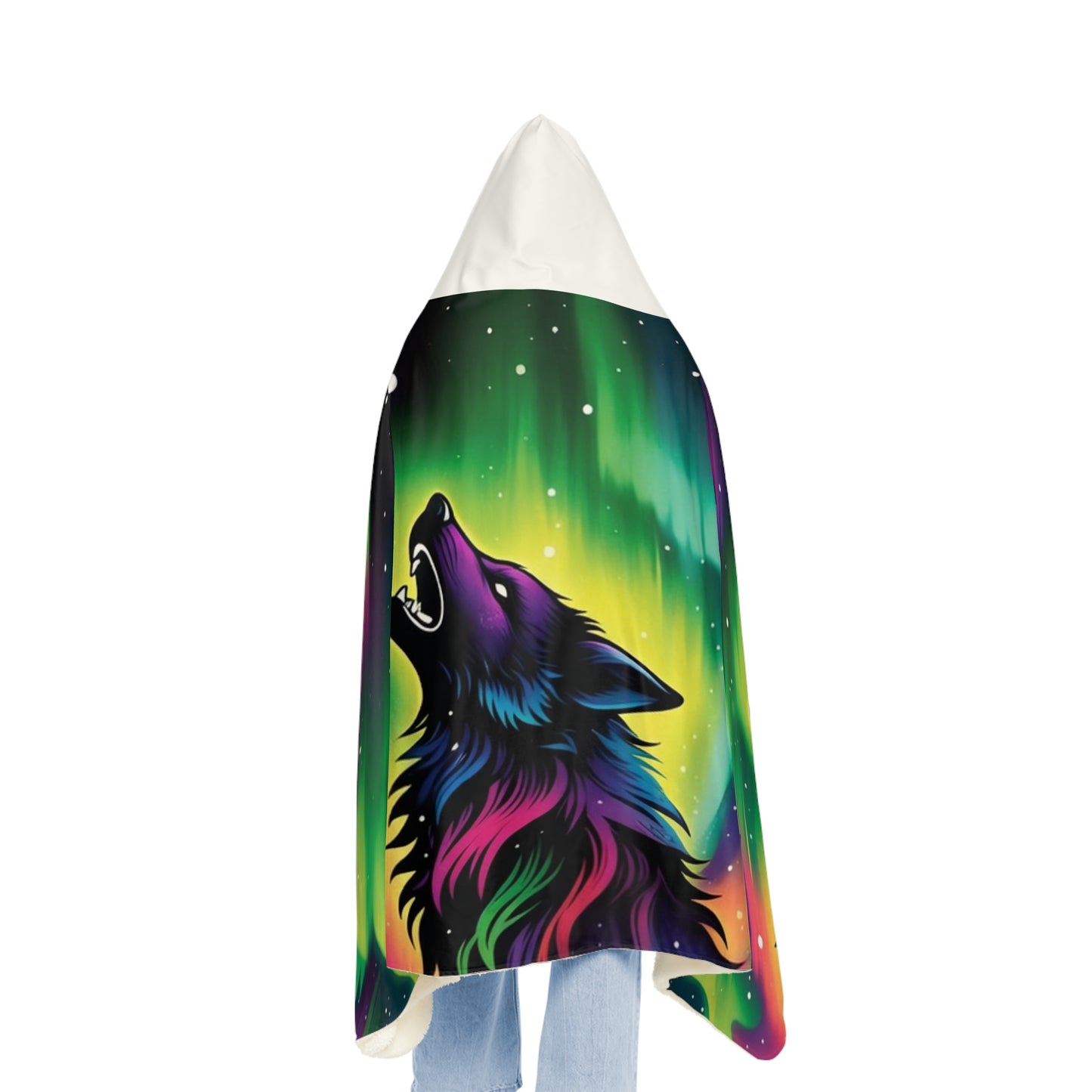 Aurora Wolf Hooded Blanket